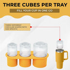 20-40 oz Ice Molds for Stanley Cup - Silicone Ice Cube Tray with Lid and Bin for Chilling Cocktails, Whiskey, Drinks, Coffee - BPA-Free, Easy Fill and Release Ice Maker Tray for Freezer