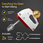 Hand Mixer Electric Handheld – 7 Speed Ultra Power Electric Mixer Handheld (White)