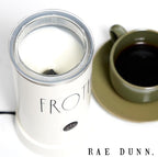 Rae Dunn Electric Milk Frother Steamer -Stylish Automatic Milk Steamer and Frother, Milk Warmer, Hot and Cold Foam Maker for Coffee, Latte, Cappuccino, Macchiato - 550 Watt (Cream)