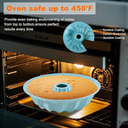 Silicone Cake Mold Flower Shaped - Non-Stick Bundt Pan, Reusable Flexible Baking Mold for Cakes Cupcakes Chocolate, Easy to Clean Blue Baking Supplies