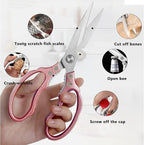 Kitchen Scissors, Heavy Duty Sharp Shears Dishwasher Safe, Rose Gold Cooking Accessories for Meat, Chicken, Fish, Poultry, Herb, Bread