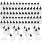 Zhehao 100 Pcs 10 ML Narrow Tip Applicator Bottle Mini Needle Tip Glue Bottle Applicator Precision Translucent Glue for Alcohol Ink DIY Quilling Acrylic Painting (Black)