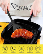 4 Pcs Silicone Kitchen Utensils Set, Wok Spatulas-Slotted Turner-Cooking Spoon-Slotted Spoon, Nonstick BPA Free High Heat Resistant Cooking Utensils for Frying, Mixing, Serving, Draining, Stirring