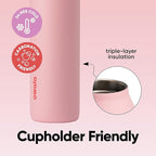 Owala FreeSip Twist Insulated Stainless Steel Water Bottle with Straw for Sports and Travel, BPA-Free, 24-oz, Sweet Pea