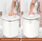 Airtight Rice Container 20 Lbs, Clear PET Plastic Food Storage Container Bin For Flour Sugar, Dry Food Holder with Easy Locking Lid for Kitchen Pantry Organization and Storage