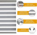Persilux Zebra Blinds for Windows, Cordless Roller Blinds (34.5" W x 72" H, Grey) Light Filtering Sheer Window Treatments, Light Control for Day and Night, Room Darkening Roller Shades for Windows