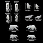 Woohome 12 PCSJewelry Making Supplies Resin Mould Filler, 3D Mini Jellyfish Bear Penguin Whale Resin Casting Moulds Fillers, 3D Resin Filler Art Craft Supplies Epoxy Moulds for Art Resin Crafts DIY