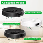 24 Pcs Replacement Parts for iRobot Plus 504 Vac, for iRobot Max 705 Vac Robot Vacuum Accessories Kit, 2 Set Rubber Brush, 6 Side Brush, 6 HEPA Filters, 8 Dust Bags