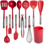 Larder & Vine 21 Piece Cookware Set (Cabernet) | Dutch Oven, Utensil Set, Saucepan, Skillet, and Trivets