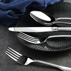 Silverware Set For 12, 60 Piece Flatware Cutlery Set With Ergonomic Wide Handles, Mirror Polished Stainless Steel Utensils Set For Kitchen, Dishwasher Safe For Home, Restaurant, Party