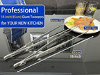 JETKONG 18 Inch (45cm) Extra Long Barbecue Tongs, Heavy Duty Giant Tweezer Tongs for Grilling and BBQ, Set of 2 (Round Tips)
