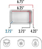 Fat Daddio's BP-5641 Anodized Aluminum Bread Loaf Pan, 6.375 x 3.75 x 2.75 Inch