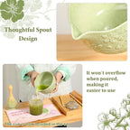 6pcs Matcha Whisk Set Includes Resin Matcha Whisk,Ceramic Matcha Bowl Set and Sifter,Matcha Whisks Holder,Natural Bamboo Spoon and Tea Towel for Matcha Starter Kit Lovers (Pink)