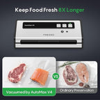 FRESKO Vacuum Sealer Machine with Automatic Bag Detection, Mason Jar Vacuum Accessory Set, Double Heat Seal, Easy to Use, Starter Kits