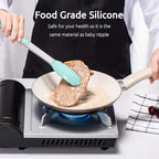 Kitchen Tongs, U-Taste 7/9/12 inches Cooking Tongs, with 600ºF High Heat-Resistant Non-Stick Silicone Tips, 18/8 Stainless Steel Handle, for Food Grill, Salad, BBQ, Frying, Serving, Pack of 3(Teal)