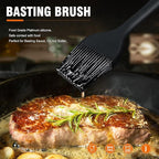 Walfos Small Basting Pastry Brush, Silicone Pastry Brush, Heat Resistant Perfect for BBQ Grill Baking Kitchen Cooking, Strong Steel Core and One-Pieces Design, BPA Free and Dishwasher Safe (8.2")