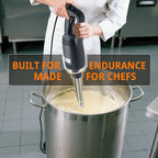 Commercial Immersion Blender, X-Heavy Huty 750W Handheld Blender, 18 Inch Detachable Shaft, 8,000-19,000 RPM Variable Speed, 42 Gallons Multifunction Pro Electric Stick Emulsifier.