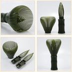 Resin Matcha Whisk Traditional Japanese Chasen Matcha Tea Whisk Gifts for Tea Lovers Reusable Plastic Matcha Whisk for Authentic Tea Preparation (Black+Green)