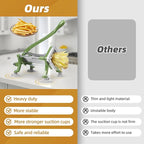 French Fry Cutter Commercial Potato Slicer with Suction Feet Complete Set, Includes 1/4", 3/8",1/2"