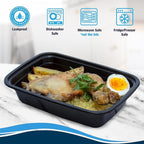 Ruthy's Outlet Meal Prep Containers W/Lids -Square Food Storage – BPA-Free| Stackable | Microwave | Freezer & Dishwasher Safe | Reusable Lunch Bento Box Portion Control & Planning (30 Pack, 12 oz)