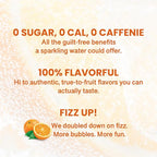 CHI FOREST Sparkling Water Beverage, Lychee & Orange drinks, Zero Sugar or Artificial Flavor, 11.16 fl oz Cans (Pack of 12)