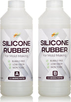 Silicone Rubber Kit 18A for DIY Mold Making (352 oz) – Super Elastic, Translucent, Fast Cure, Non-Toxic, 1:1 Ratio Liquid Silicone for Resin Molds, 3D Molds, Silicone Molds (22 Pounds)