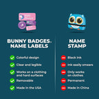 Personalized Daycare Name Labels for Kids (130 Labels) - Custom Waterproof Name Stickers for Clothing Tags, Water Bottles, Lunch Boxes and School Supplies (Dogs)