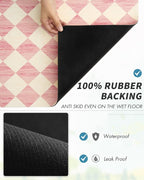 AMOAMI Coffee Mat Hide Stain Rubber Backed Absorbent Dish Drying Mat for Kitchen Counter - Fits Under Coffee Maker or Machine - PINK 16X24