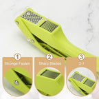 uxcell 2pcs Garlic Press, 7.5 Inch Stainless Steel Garlic Slicer Crusher Tool Kitchen Utensil for Home Cooks and Professional Chefs, Green