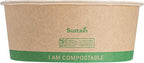 Restaurantware Paper Food Containers 50 Pack Of 25 oz Disposable Round Kraft Salad Bowls BPI-Certified Compostable Stackable Greaseproof Meal Prep Take Out Containers For Soups, Snacks And Desserts