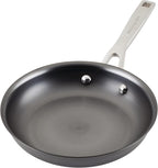 KitchenAid NITRO Carbon Steel Frying Pan/Skillet, Stainless Steel Handle, Compatible with All Cooktops, 8.5 Inch Open Fry Pan - Black