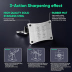 VQ-5 Professional Knife Sharpener | 3-Action Streamlined Guitar Design for Effortless Knife Sharpening - The Ultimate Tool for Precision 11 to 21 Degree Angles