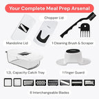 Fullstar The Original Pro Chopper - Vegetable Chopper and Spiralizer, Food Chopper with Container, Fruit Slicer, Kitchen Gadgets & Accessories, Home Essentials (8 in 1, Black)
