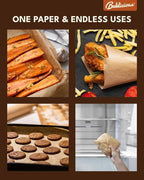 16x24 inch Unbleached Heavy Duty Parchment Paper Sheets, 100Pcs Precut Non-Stick Full Parchment Paper for Baking, Cooking, Grilling, Frying, Steaming, Full Sheet Baking Pan Liners