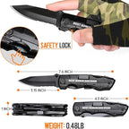 Bonus Dad Gifts, Multitool Knife, Bonus Dad Christmas Practical Gifts, Bonus-Dad Fathers Day Birthday Gift, Gift for Camping, Hiking, Fishing, 20 in 1 Multitool