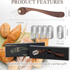 Bread Lame with 5 Feather Blades, Dough Scoring Tool with Storage Box, Sourdough Scoring Tool for Bread Baking, Dexterous-Cut Series Scoring Knife (ELEGANT)