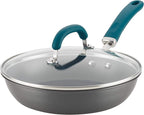Rachael Ray Create Delicious Deep Hard Anodized Nonstick Frying Pan / Fry Pan / Hard Anodized Skillet - 10.25 Inch, Gray