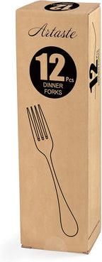 Artaste Rain 18/10 Stainless Steel (Silver (Set of 12), Dinner Fork (7.6-Inch))