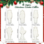 Flycalf Christmas Cookie Cutters Nutcracker Set of 3 with 3D Stamper Holiday Baking Accessories Cutter Molds Gifts for Kids Decorative Party 3.5" Kitchen Cake Supplies