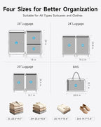 8 Pack Travel Vacuum Seal Bags with Rechargeable Electric Pump, 4 Sizes Space Saver Vacuum Storage Bags for Luggage, Suitcase & Home Organization, Reuseable Vacuum Seal Bags for Clothing