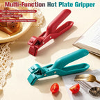 2 PCS Hot Plate Grippers, 2025 Upgraded Silicone Clip, Hot Plate Gripper Tongs, For Kitchen, Hot Bowl Dish Plate Gripper Clips Tongs Clamp Holder, Kitchen Silicone Anti Slip Clip