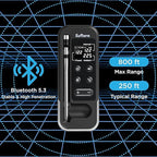 Wireless Meat Thermometer with Digital Meat Probe, Measures Internal & Ambient Temp, 800FT Bluetooth Meat Thermometer with Host Control for Barbecue, Outdoor Grilling, Oven & Smoker (Black)