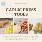 Angel’s Peel Lounge Grlic Mincer Manual Garlic for Quick Meal Preparation - Kitchen Tools for Mincing Grlic, Ginger, Herbs, Nuts (Clear Color)