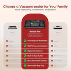 95kPa Vacuum Sealer Machine,Commercial Fully Automatic Food Sealer,10-in-1 Functions & Powerful Sealing System with Double Heat Seal,Easy-Lock Handle,Built-in cutter,1 Bag Rolls,10 Pre-cut Bags