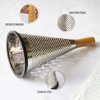 Rae Dunn Everyday Collection Multifunction Grater- Stainless Steel Grater and Zester for Cheese, Spices, Vegetables, Wood