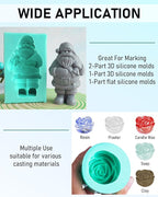 Nicpro 170oz Silicone Mold Making Kit, 20A Platinum Liquid Silicone Rubber, Jade Green Flexible, Silicone Molds Maker Mix Ratio 1:1 for Casting 3D Resins Molds DIY with 2PCS Molds Housing, Mixing Cups