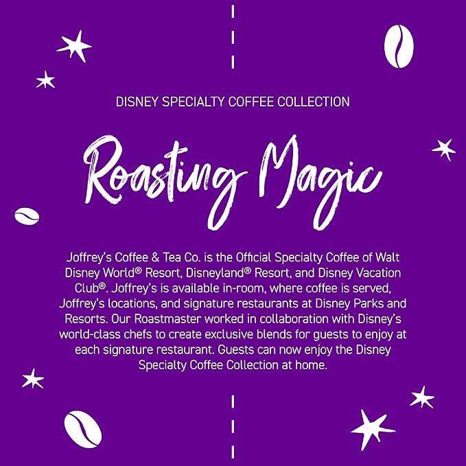 Joffrey's Sea Witch Brew - Disney Flavored Coffee, Notes of Caramelized Sugar, Dark Chocolate, Vanilla, Medium Roast, Brew or French Press (Ground, 11oz)