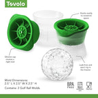 Tovolo Craft Ice Molds – Golf Ball Shaped Ice Spheres for Whiskey, Bourbon, Cocktails, Gifts & More – Pack of 2 Stackable Sports Molds with Leak-Resistant Lids, BPA-Free Silicone, Dishwasher-Safe