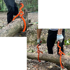 Wood Handle 2 Claw Skidding Tongs Non-Slip Grip, Log Lifting, Handling, Dragging & Carrying Tool (12 in)