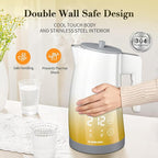 Electric Kettle with 5-Temperature Control,1.25L Cordless,Penguin Shape Design,1200W with Keep Warm and Auto Shut-Off,Perfect for Tea,Coffee & Themed Kitchen(Yellow Gradient)